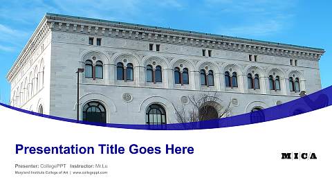 Maryland Institute College of Art Course/Courseware Creation PPT Template