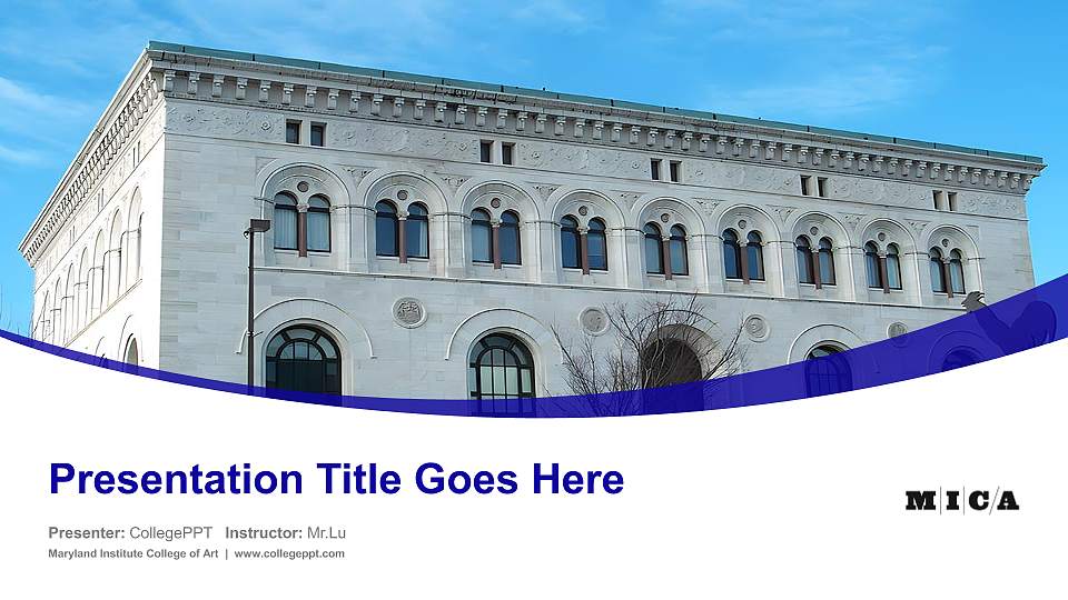 Maryland Institute College of Art Course/Courseware Creation PPT Template16:9 ratio PPT effect preview image