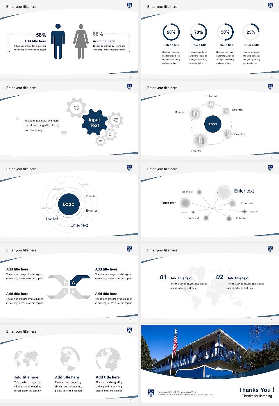 Middlebury Institute of International Studies at Monterey Course/Courseware Creation PPT Template16:9 ratio PPT effect preview image4