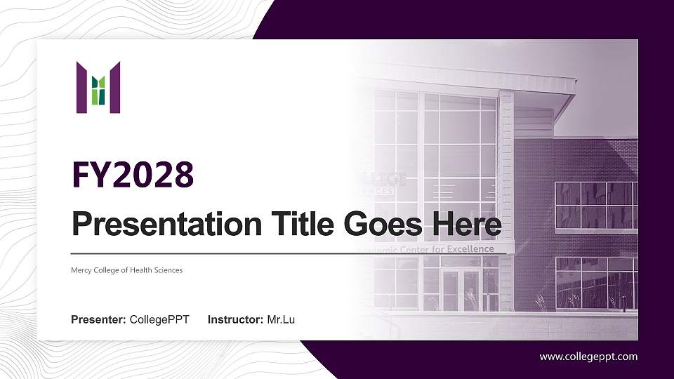 Mercy College of Health Sciences Academic Presentation/Research Findings Report PPT Template16:9 ratio PPT effect preview image