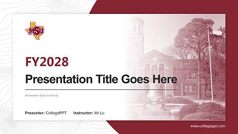 Midwestern State University Academic Presentation/Research Findings Report PPT Template