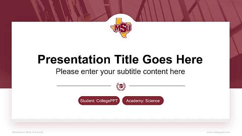 Midwestern State University National Scholarship Defense PPT Template
