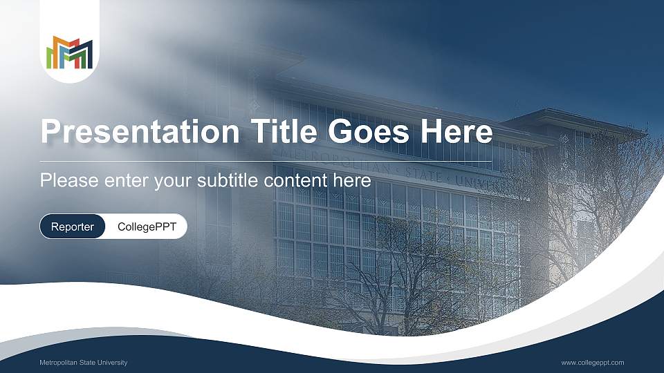 Metropolitan State University Lecture Sharing and Networking Event PPT Template16:9 ratio PPT effect preview image