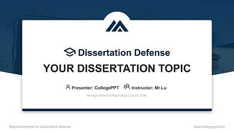 Michigan School of Psychology Graduation Thesis Defense PPT Template