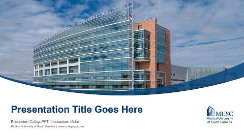 Medical University of South Carolina Course/Courseware Creation PPT Template