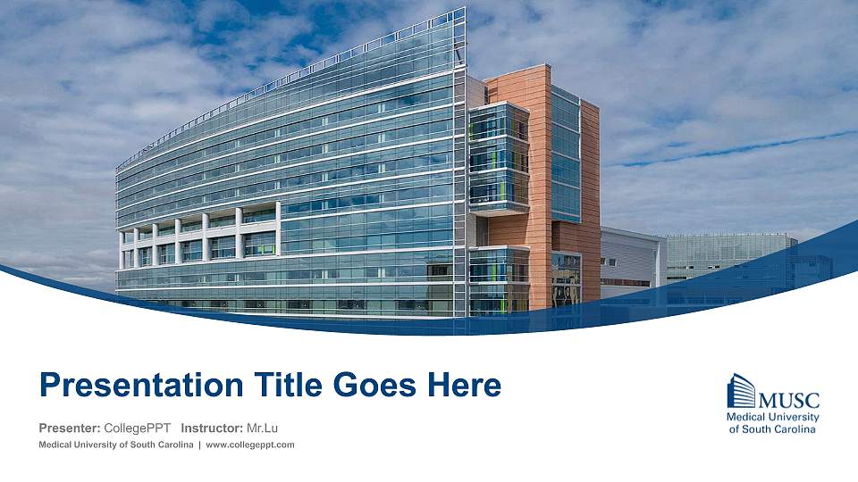 Medical University of South Carolina Course/Courseware Creation PPT Template16:9 ratio PPT effect preview image