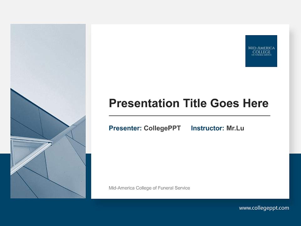 Mid-America College of Funeral Service General Purpose PPT Template4:3 ratio PPT effect preview image6