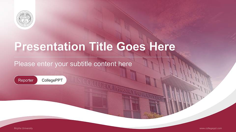Mcphs University Lecture Sharing and Networking Event PPT Template16:9 ratio PPT effect preview image