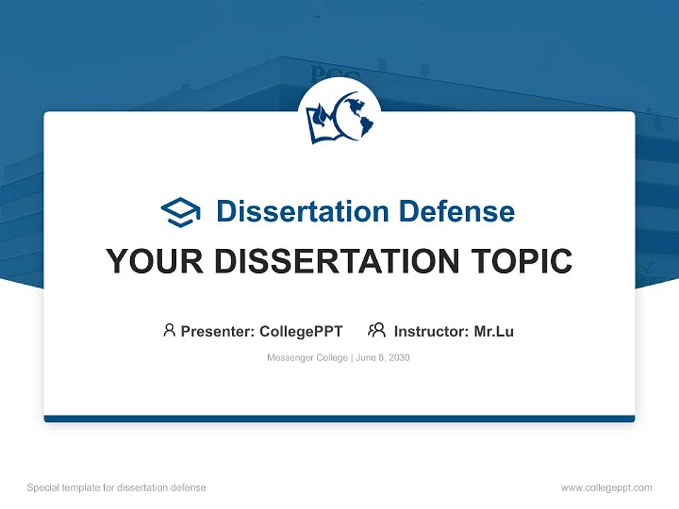 Messenger College Graduation Thesis Defense PPT Template4:3 ratio PPT effect preview image7