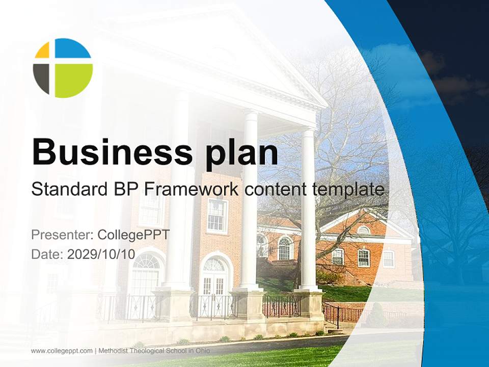 Methodist Theological School in Ohio Competition/Entrepreneurship Contest PPT Template4:3 ratio PPT effect preview image9