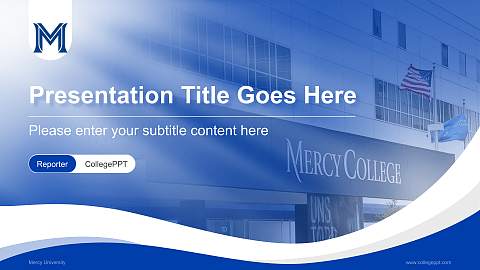 Mercy University Lecture Sharing and Networking Event PPT Template