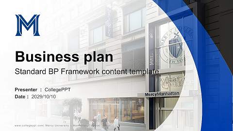 Mercy University – Manhattan Campus Competition/Entrepreneurship Contest PPT Template