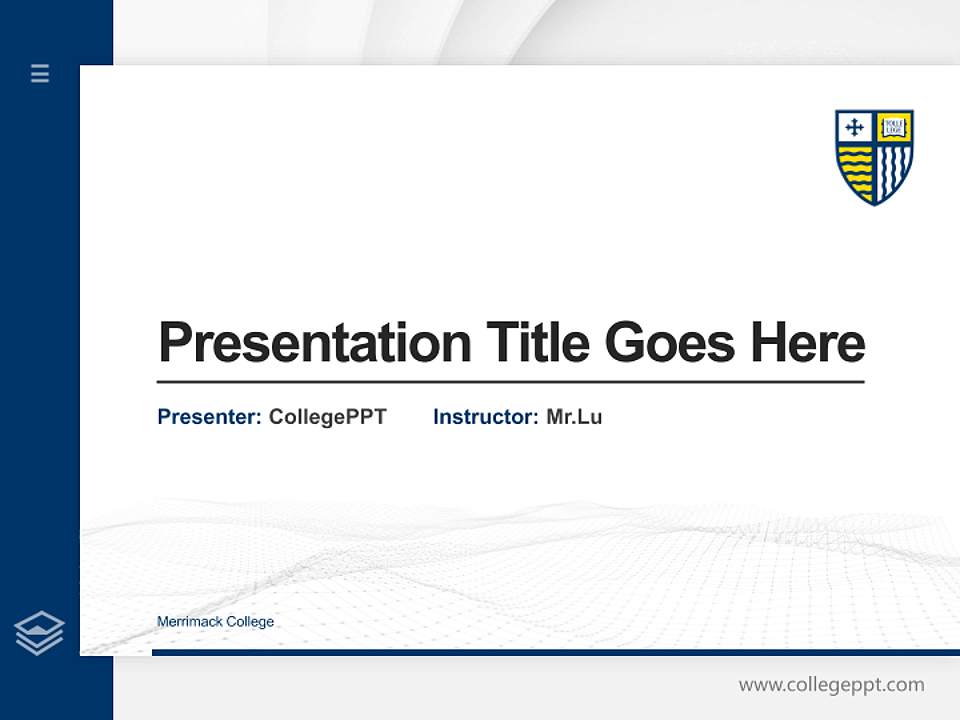 Merrimack College Thesis Proposal/Graduation Defense PPT Template4:3 ratio PPT effect preview image5