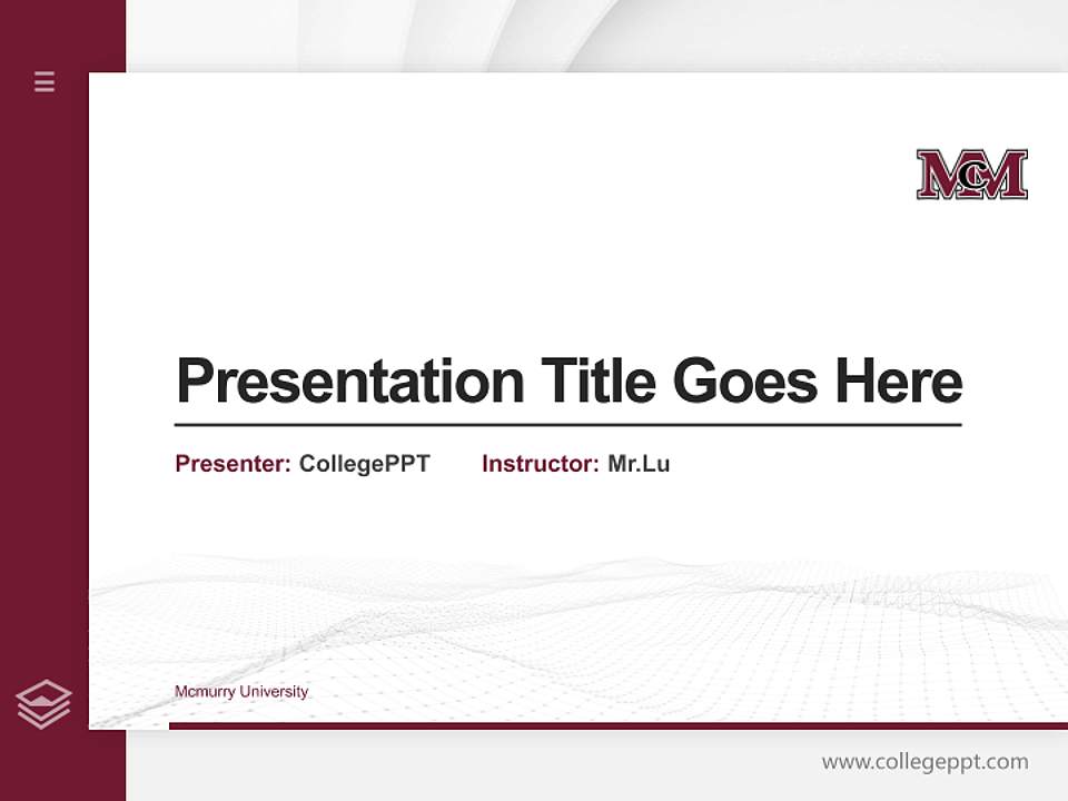 Mcmurry University Thesis Proposal/Graduation Defense PPT Template4:3 ratio PPT effect preview image5