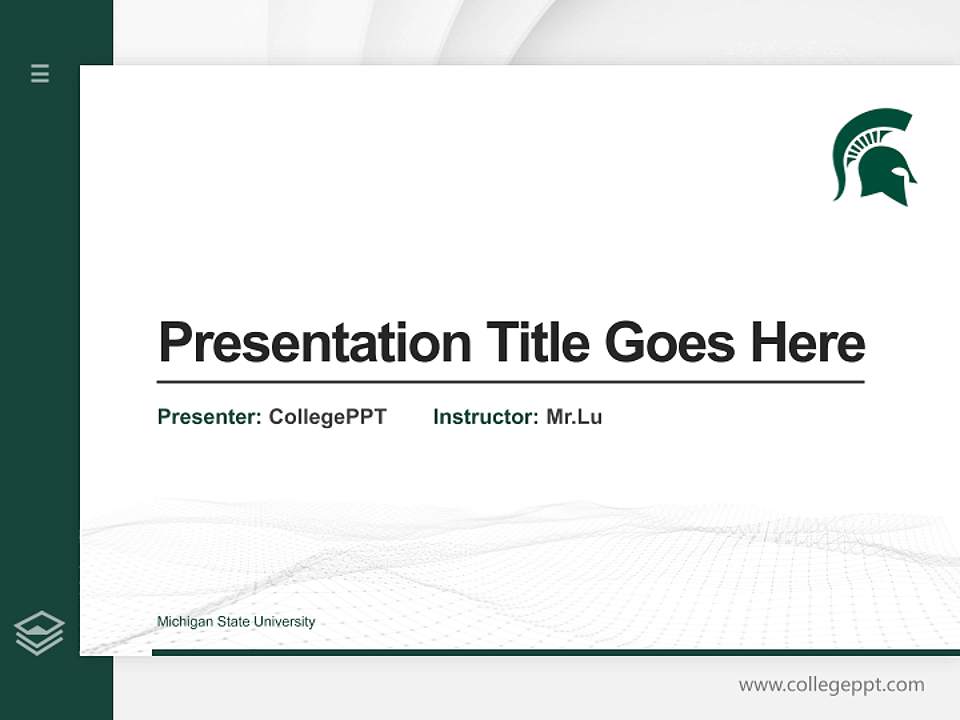 Michigan State University Thesis Proposal/Graduation Defense PPT Template4:3 ratio PPT effect preview image5