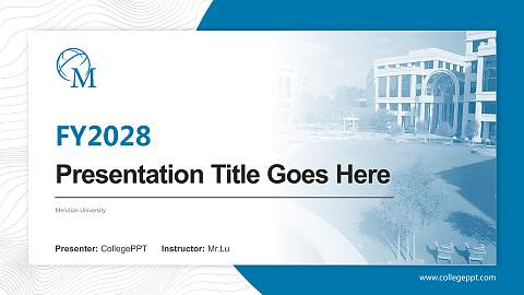Meridian University Academic Presentation/Research Findings Report PPT Template