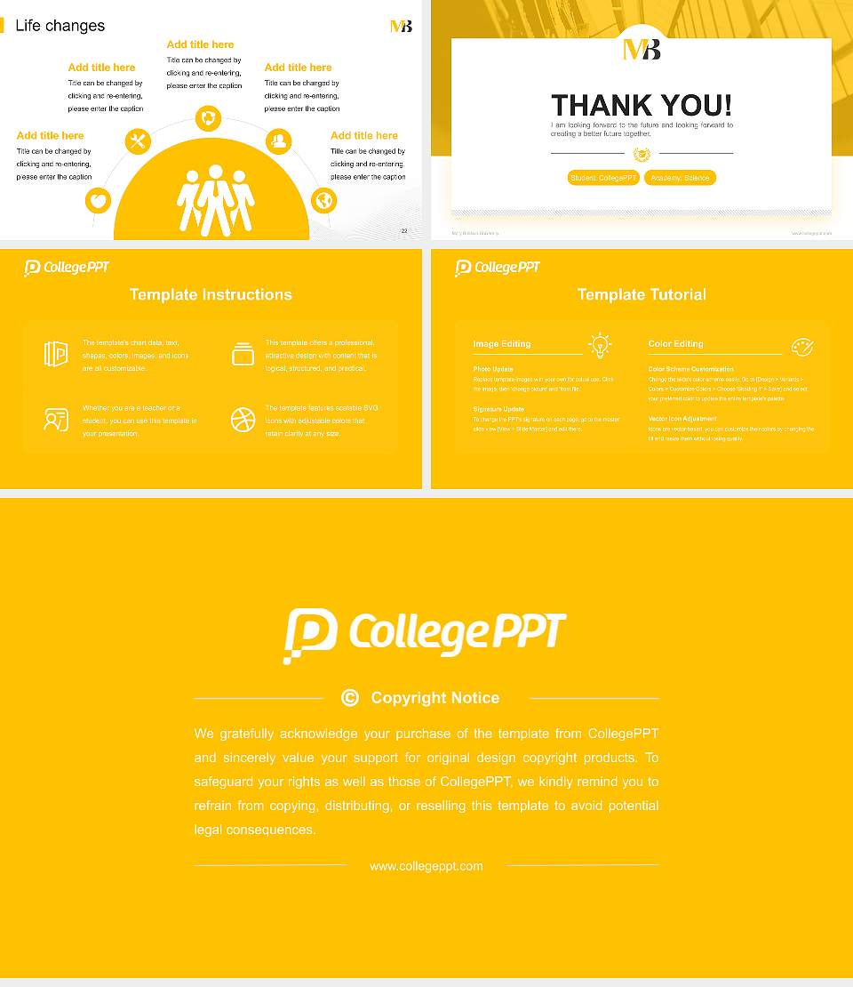 Mary Baldwin University National Scholarship Defense PPT Template16:9 ratio PPT effect preview image4