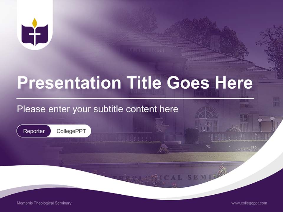 Memphis Theological Seminary Lecture Sharing and Networking Event PPT Template4:3 ratio PPT effect preview image4