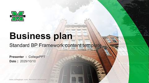 Marshall University Competition/Entrepreneurship Contest PPT Template