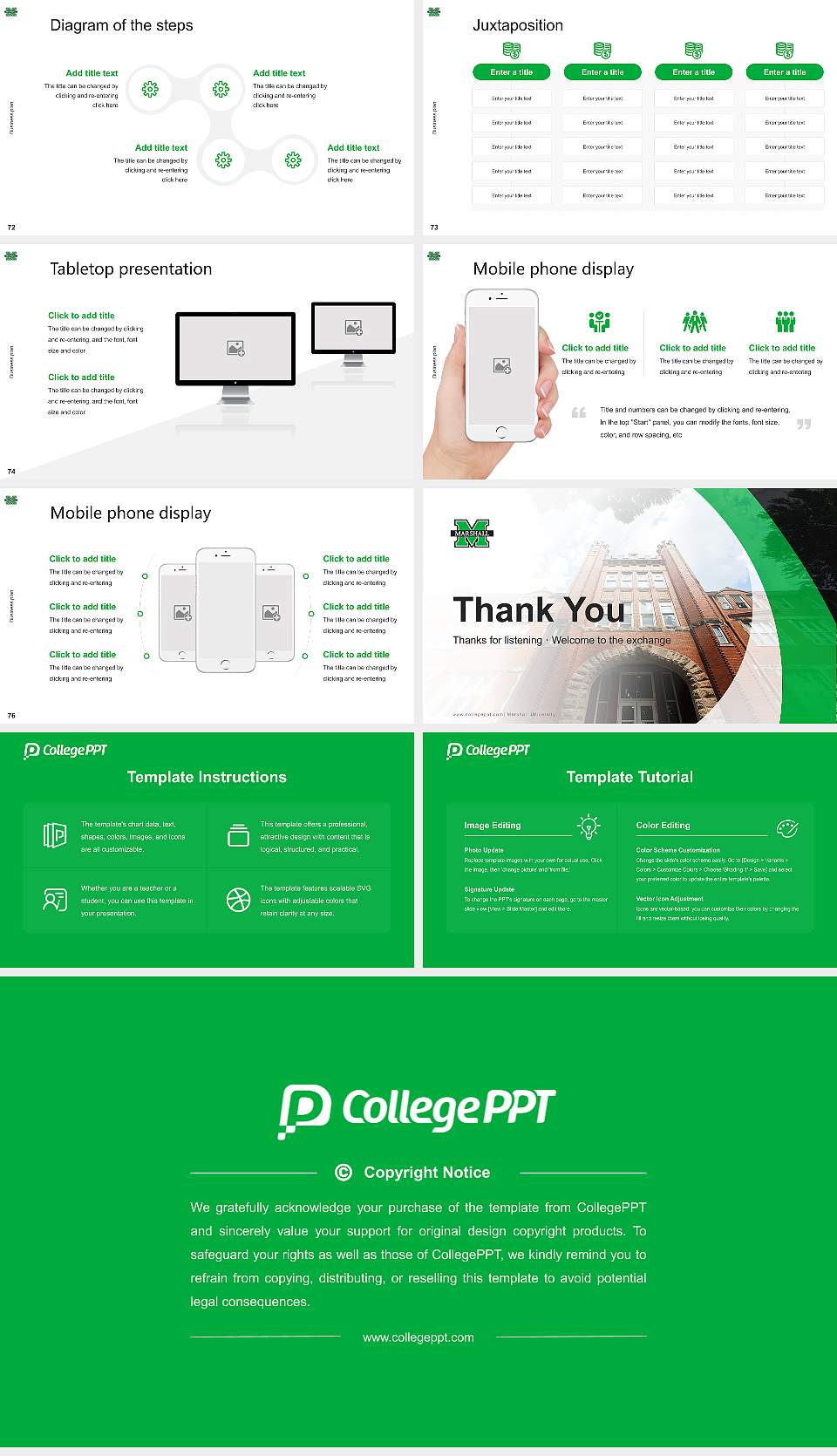 Marshall University Competition/Entrepreneurship Contest PPT Template16:9 ratio PPT effect preview image9