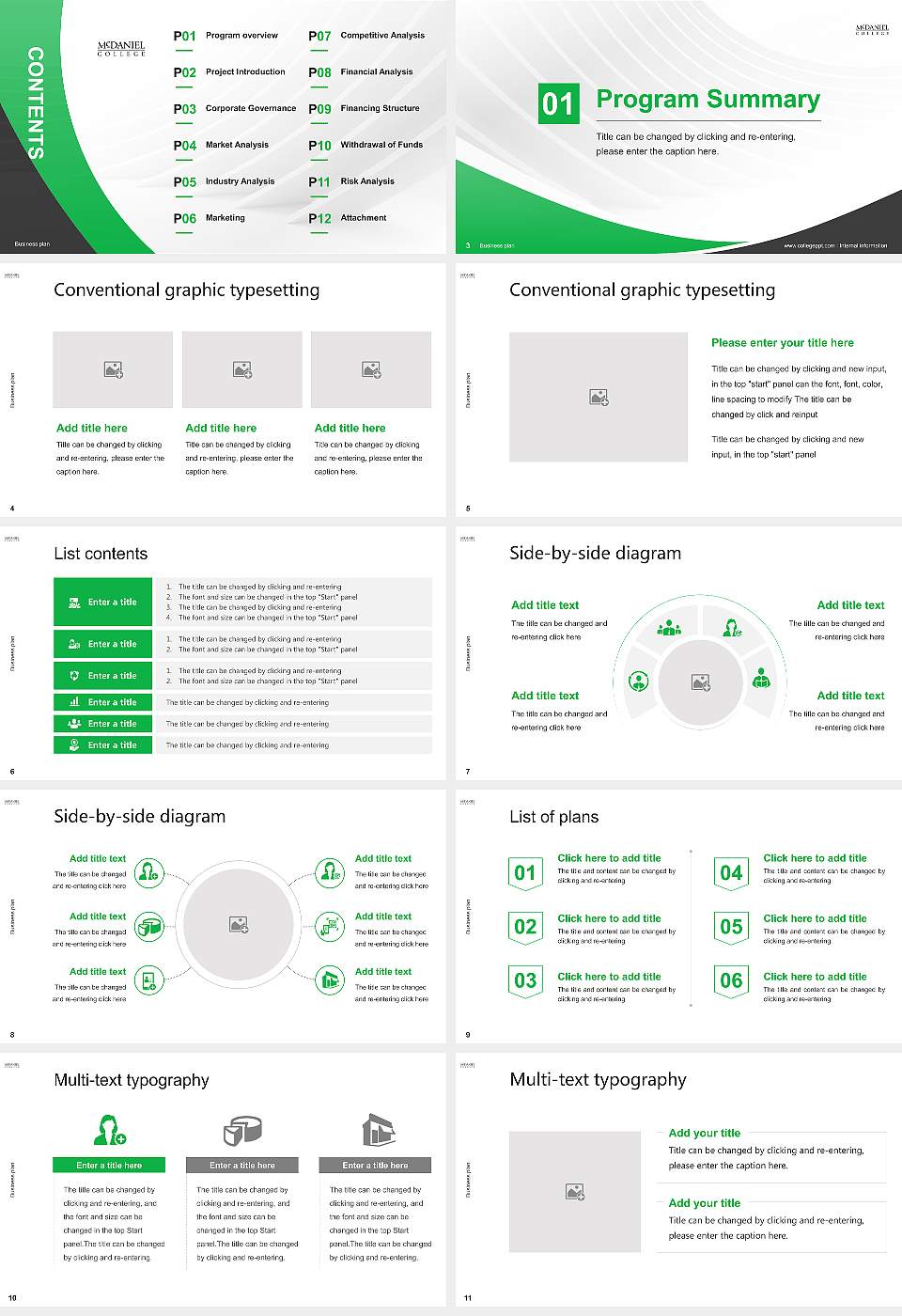 Mcdaniel College Competition/Entrepreneurship Contest PPT Template16:9 ratio PPT effect preview image2