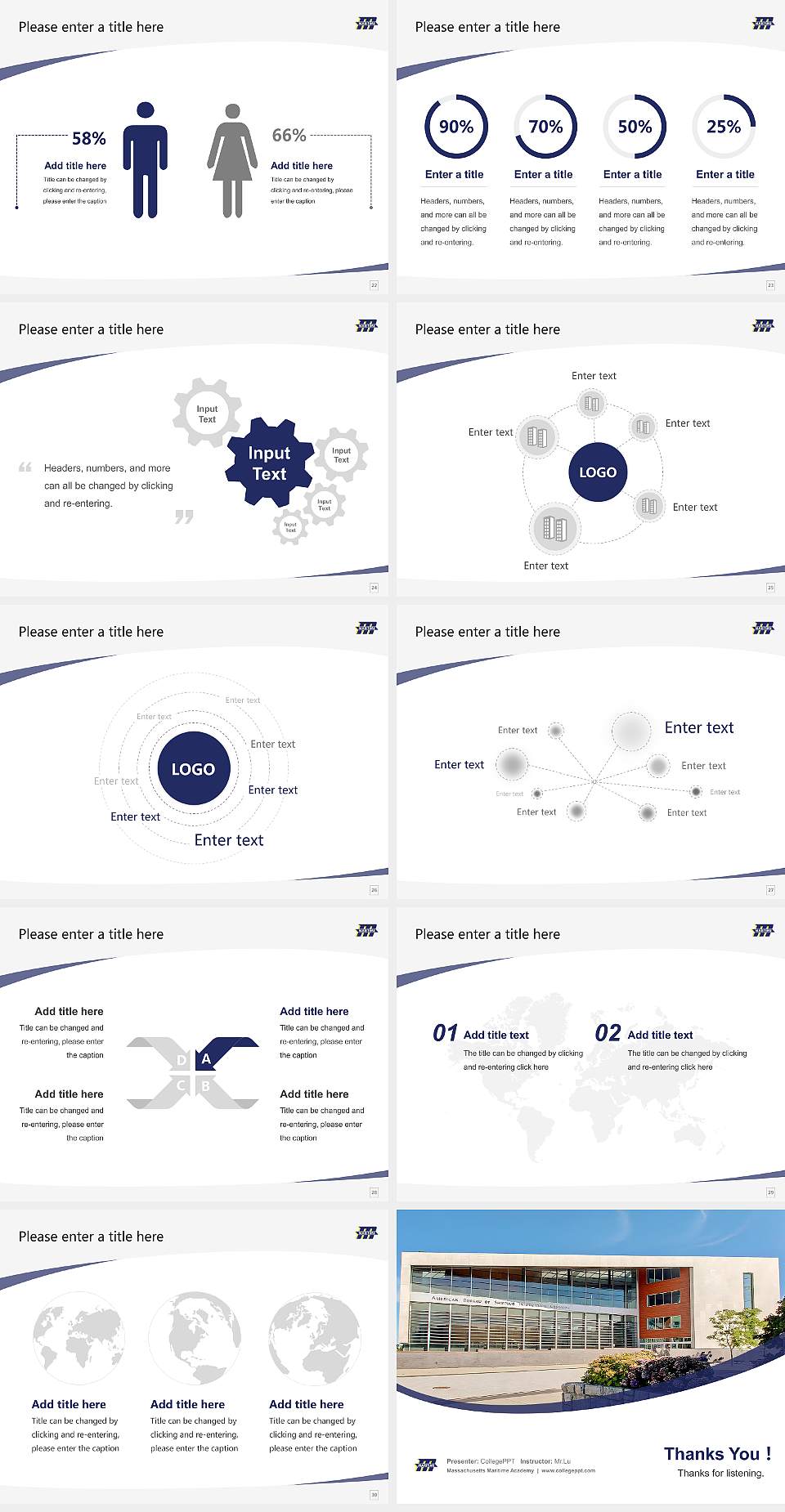 Massachusetts Maritime Academy Course/Courseware Creation PPT Template4:3 ratio PPT effect preview image4
