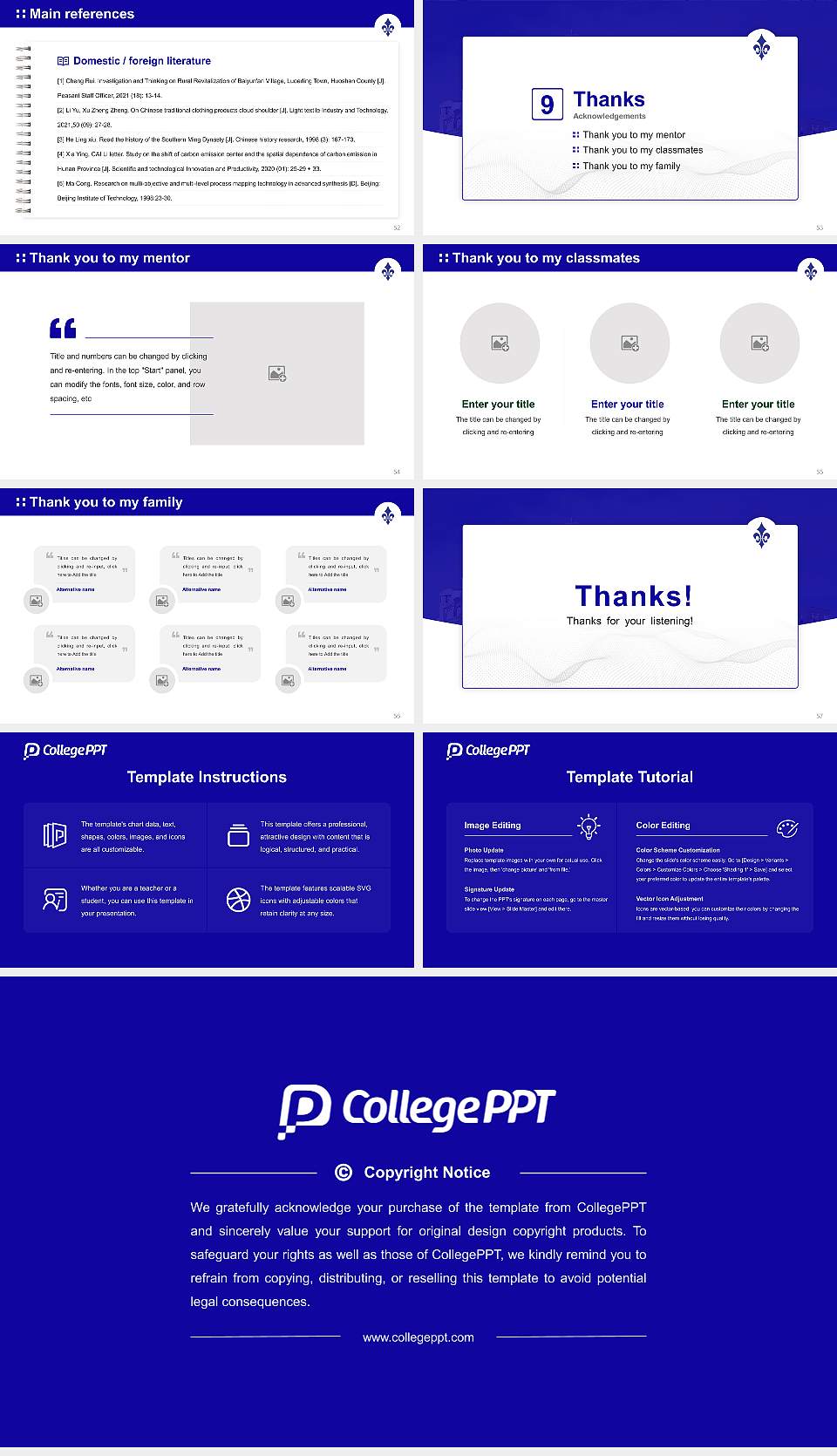 Marymount University Graduation Thesis Defense PPT Template16:9 ratio PPT effect preview image7