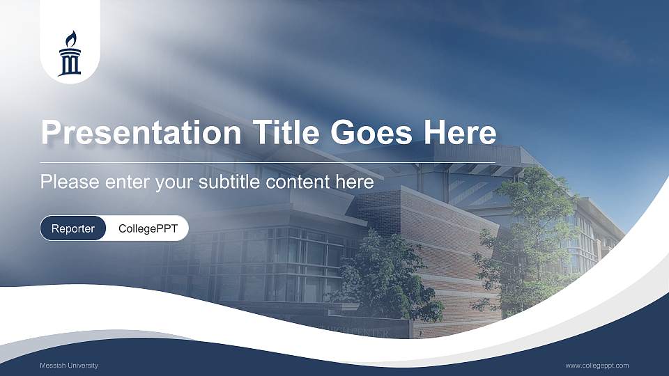 Messiah University Lecture Sharing and Networking Event PPT Template16:9 ratio PPT effect preview image