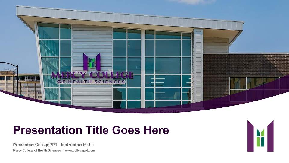 Mercy College of Health Sciences Course/Courseware Creation PPT Template16:9 ratio PPT effect preview image