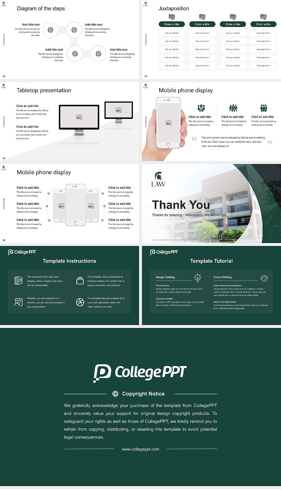 Michigan State University-College of Law Competition/Entrepreneurship Contest PPT Template16:9 ratio PPT effect preview image9