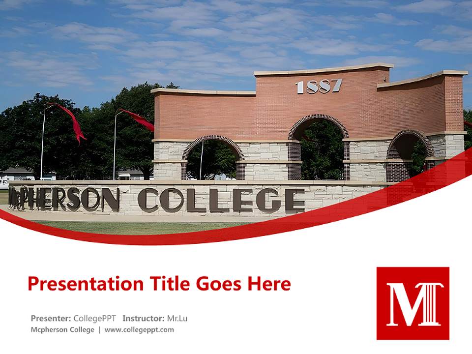 Mcpherson College Course/Courseware Creation PPT Template4:3 ratio PPT effect preview image5