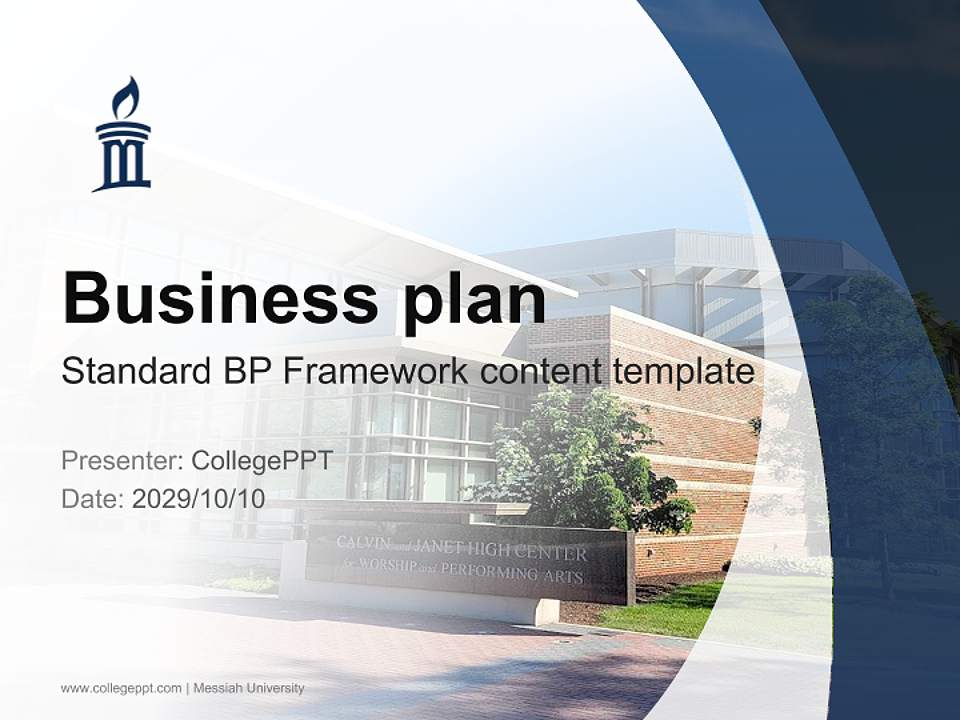 Messiah University Competition/Entrepreneurship Contest PPT Template4:3 ratio PPT effect preview image9