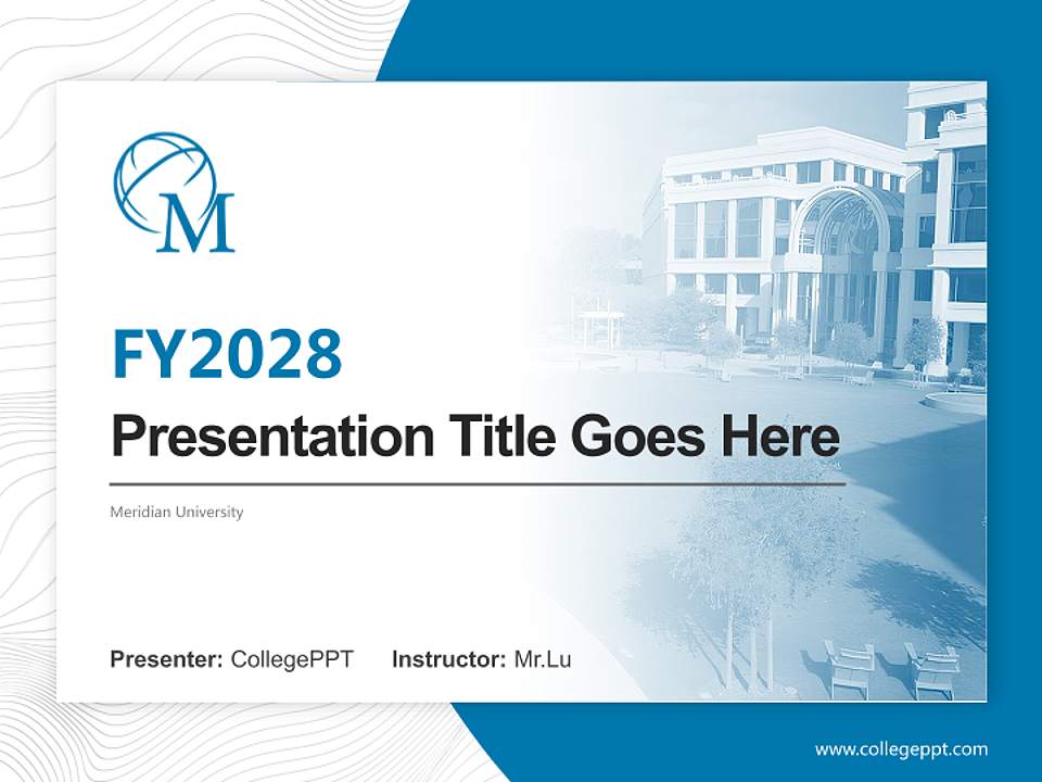 Meridian University Academic Presentation/Research Findings Report PPT Template4:3 ratio PPT effect preview image5