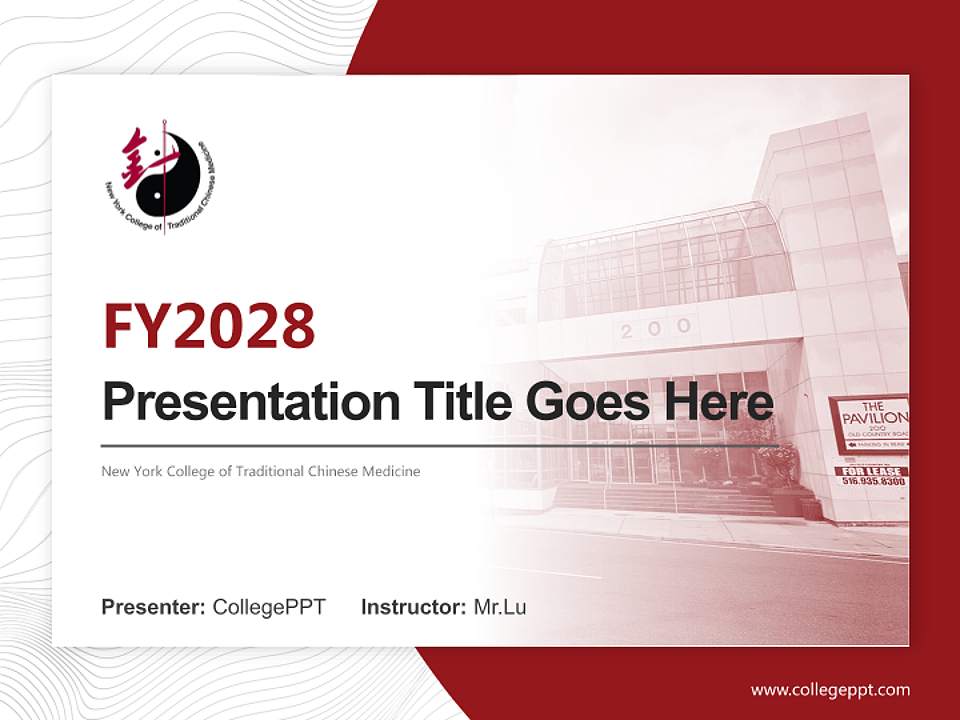 New York College of Traditional Chinese Medicine Academic Presentation/Research Findings Report PPT Template4:3 ratio PPT effect preview image5