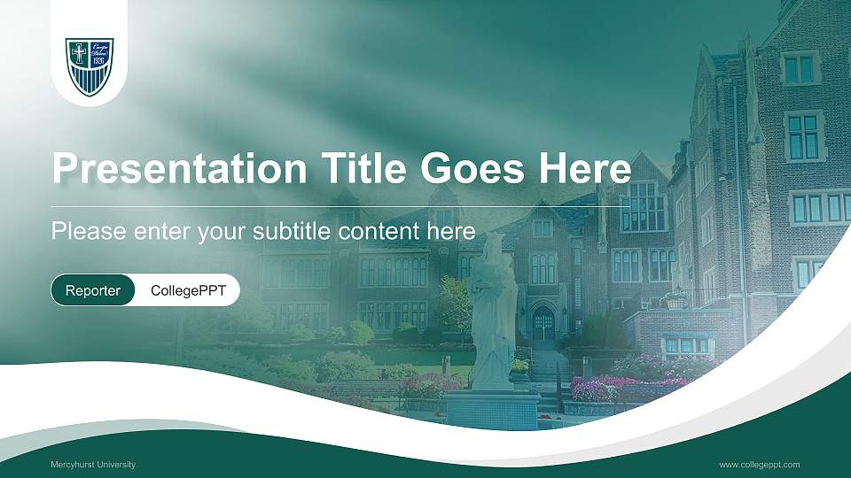 Mercyhurst University Lecture Sharing and Networking Event PPT Template16:9 ratio PPT effect preview image