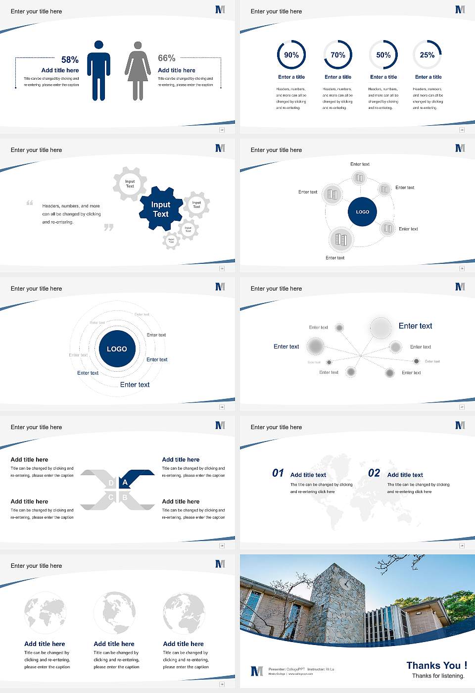 Menlo College Course/Courseware Creation PPT Template16:9 ratio PPT effect preview image4