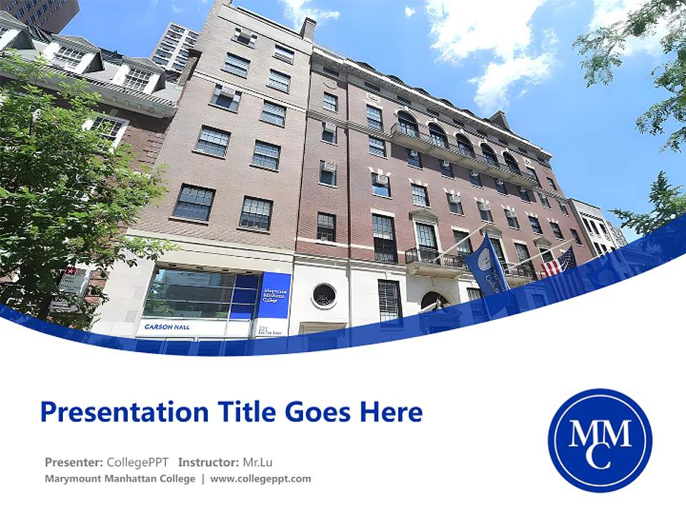 Marymount Manhattan College Course/Courseware Creation PPT Template4:3 ratio PPT effect preview image5