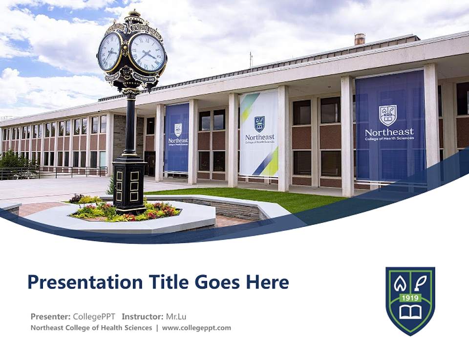 Northeast College of Health Sciences Course/Courseware Creation PPT Template4:3 ratio PPT effect preview image5