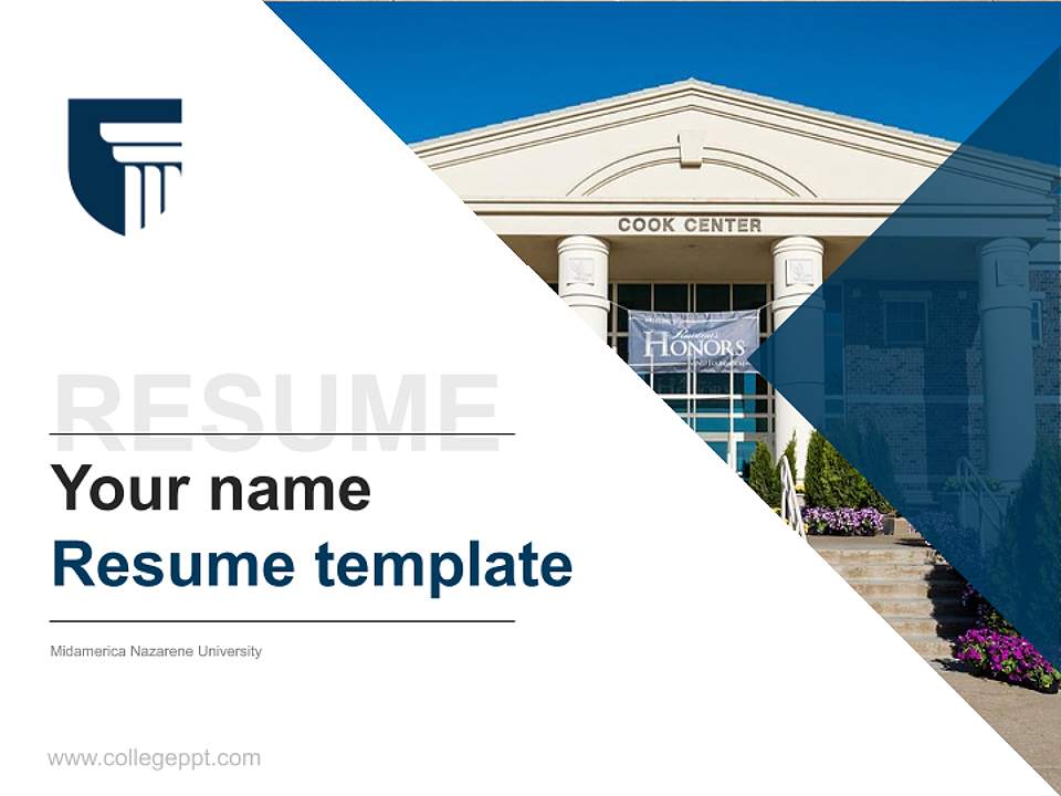 Midamerica Nazarene University Resume PPT Template4:3 ratio PPT effect preview image5