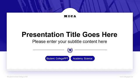 Maryland Institute College of Art National Scholarship Defense PPT Template