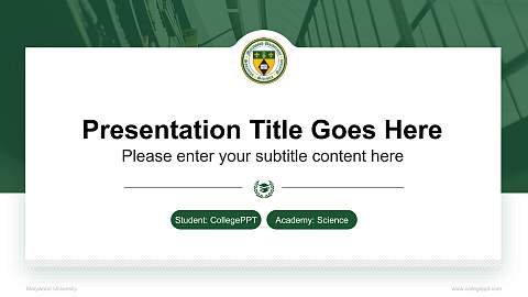 Marywood University National Scholarship Defense PPT Template