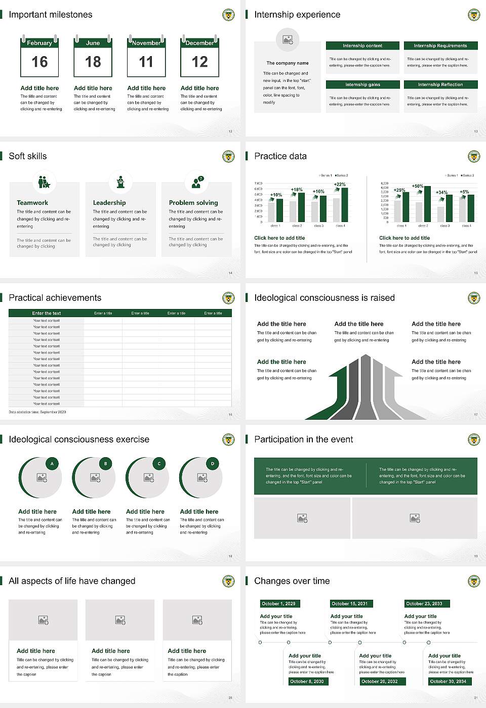 Marywood University National Scholarship Defense PPT Template16:9 ratio PPT effect preview image3