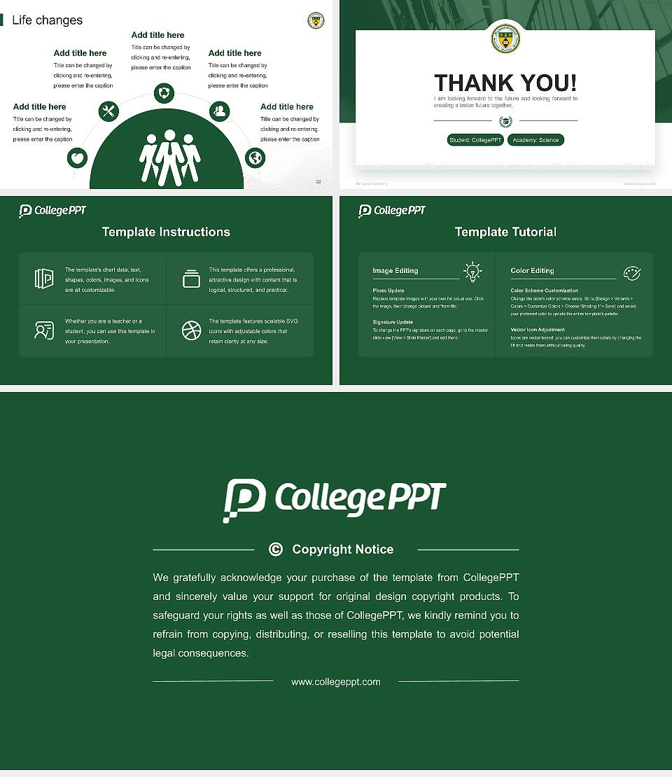 Marywood University National Scholarship Defense PPT Template16:9 ratio PPT effect preview image4