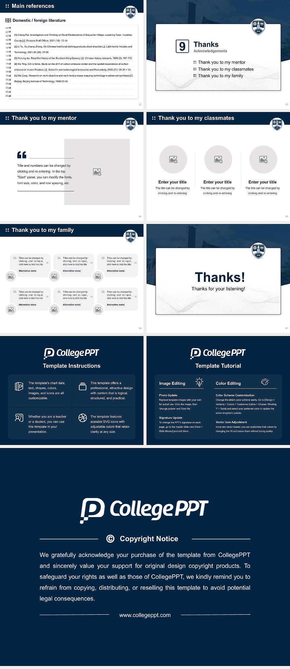 Middlebury College Graduation Thesis Defense PPT Template4:3 ratio PPT effect preview image7