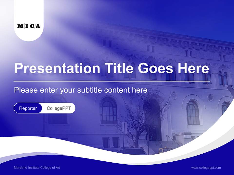 Maryland Institute College of Art Lecture Sharing and Networking Event PPT Template4:3 ratio PPT effect preview image4