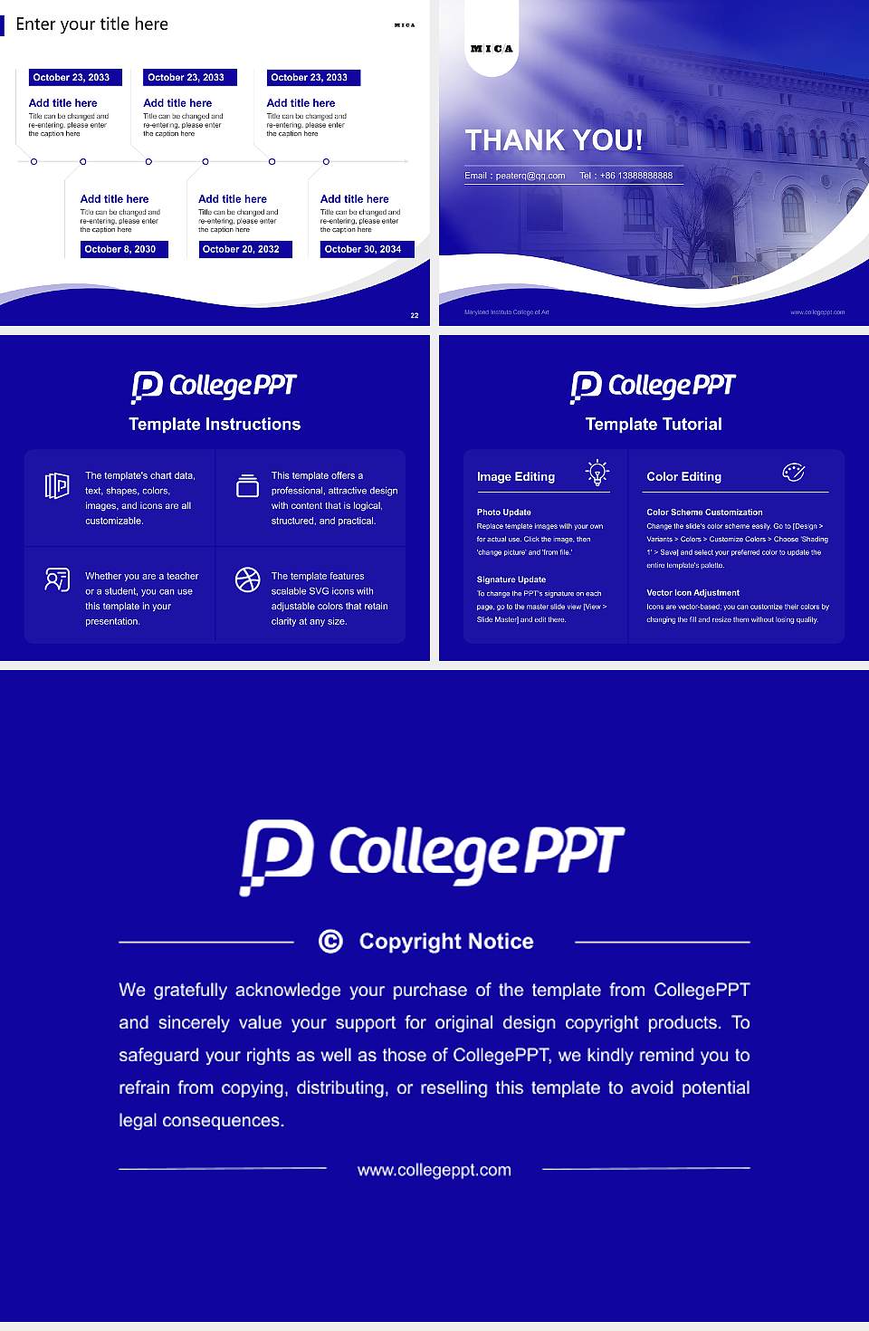 Maryland Institute College of Art Lecture Sharing and Networking Event PPT Template4:3 ratio PPT effect preview image4