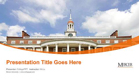 Mercer University Course/Courseware Creation PPT Template