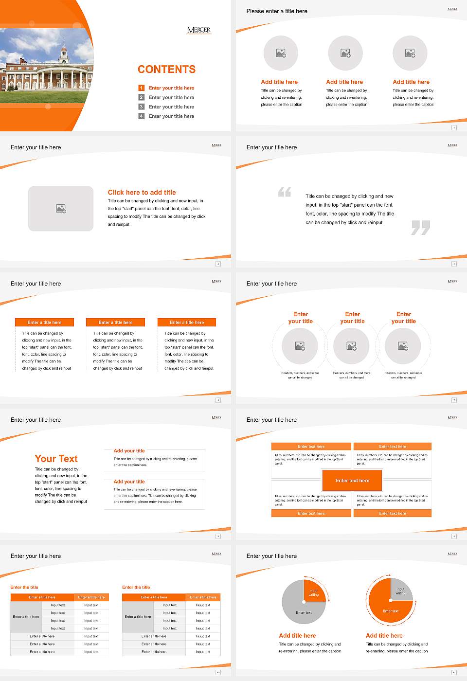 Mercer University Course/Courseware Creation PPT Template16:9 ratio PPT effect preview image2