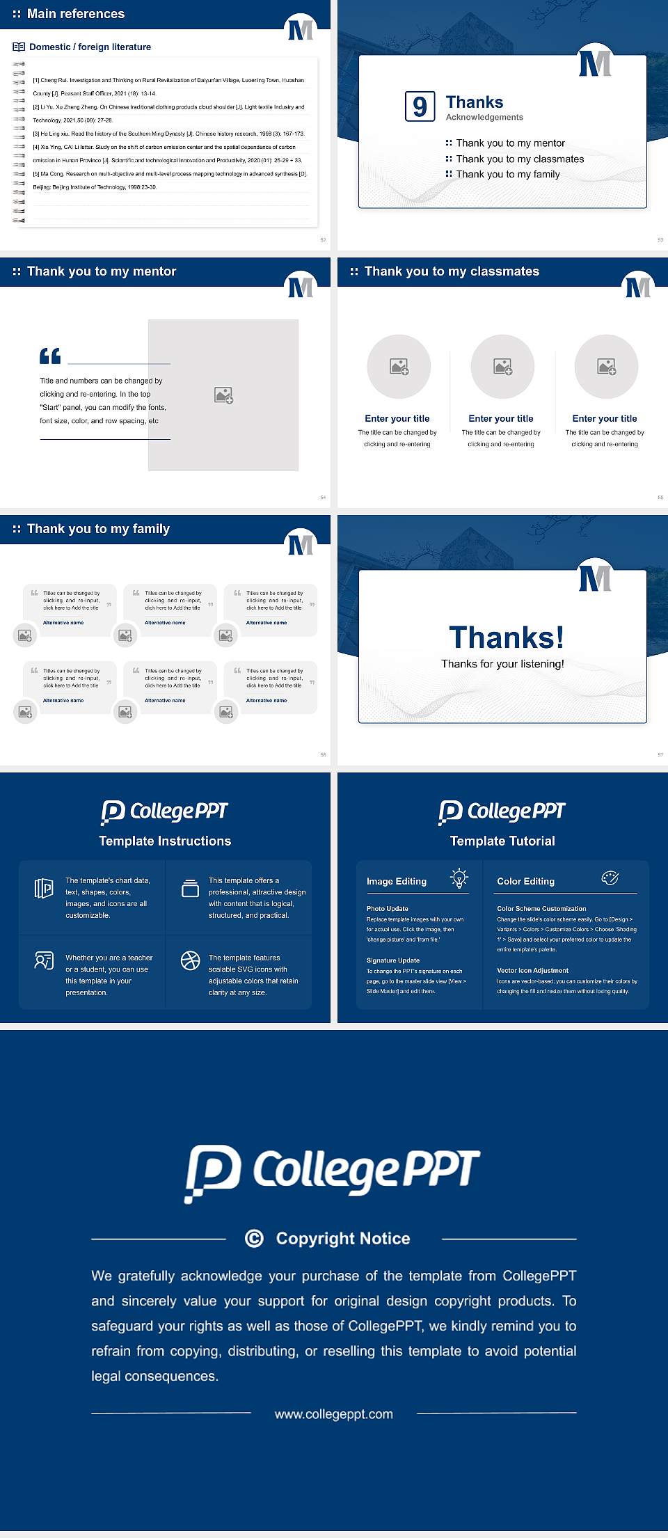 Menlo College Graduation Thesis Defense PPT Template4:3 ratio PPT effect preview image7
