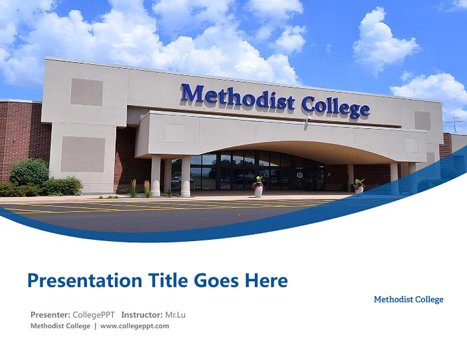 Methodist College Course/Courseware Creation PPT Template4:3 ratio PPT effect preview image5